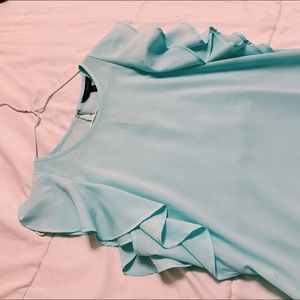 cute classy light blue banana republic top :)